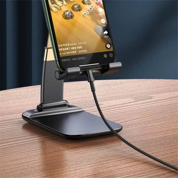 Support de bureau pliable en métal pour téléphone Portable, pour iPad iPhone 13 X – Image 5