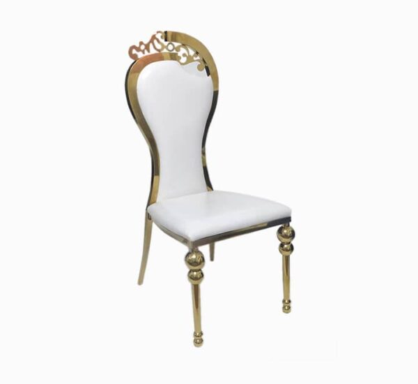 Chaise de salle à manger avec cadre doré