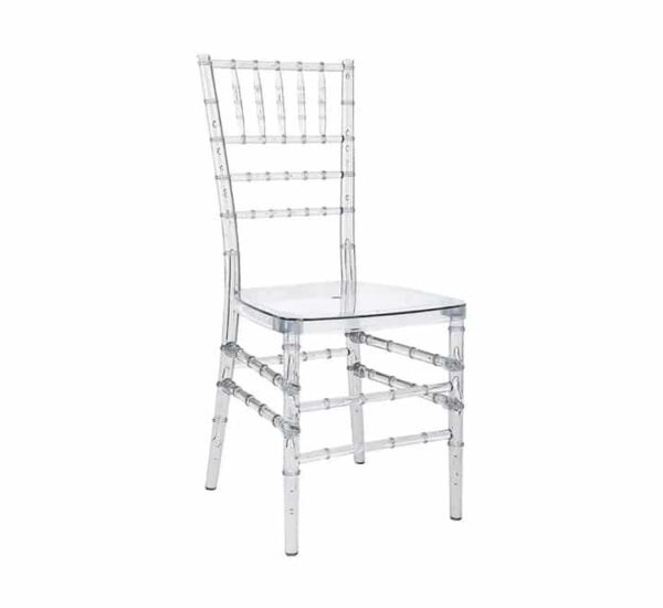 Chaise Tiffany transparente avec coussin – Image 2