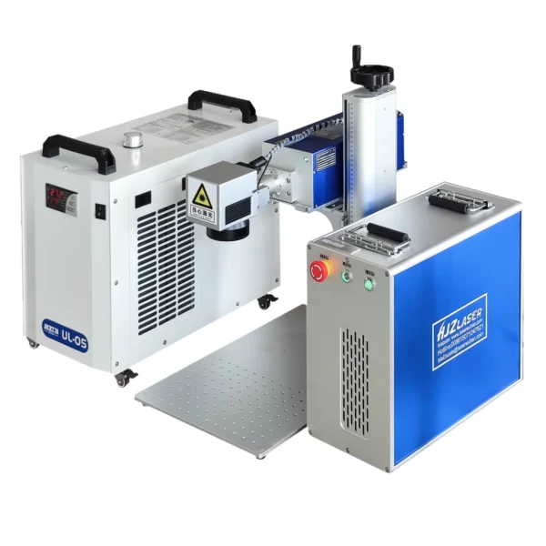 Machine de gravure laser UV 5 W de haute qualité avec source JPT, marquage cristal efficace, prend en charge le format graphique AI, état neuf