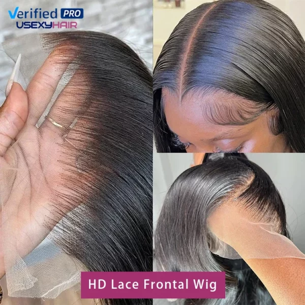 Perruques en dentelle frontale sans colle Full HD de 40 pouces, cheveux humains indiens vierges non traités, 100 % cuticules alignées, pour femmes
