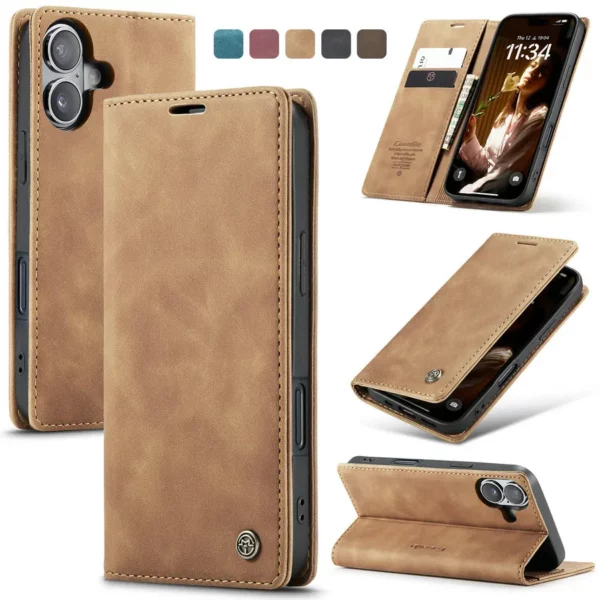 Coque de téléphone rétro CaseMe pour iPhone 16 Pro Max 15 14 13 12, étui portefeuille à rabat, accessoires pour téléphone portable pour iPhone 16 15 Pro Max – Image 6