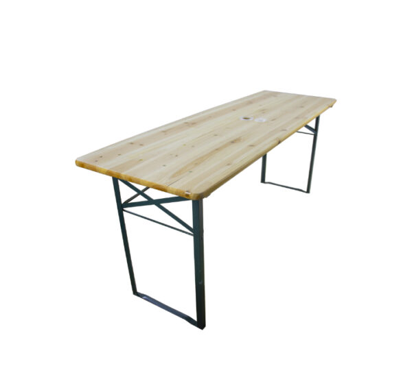 Ensemble table et banc en bois – Image 2